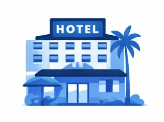Hotel and hospitality environment icon