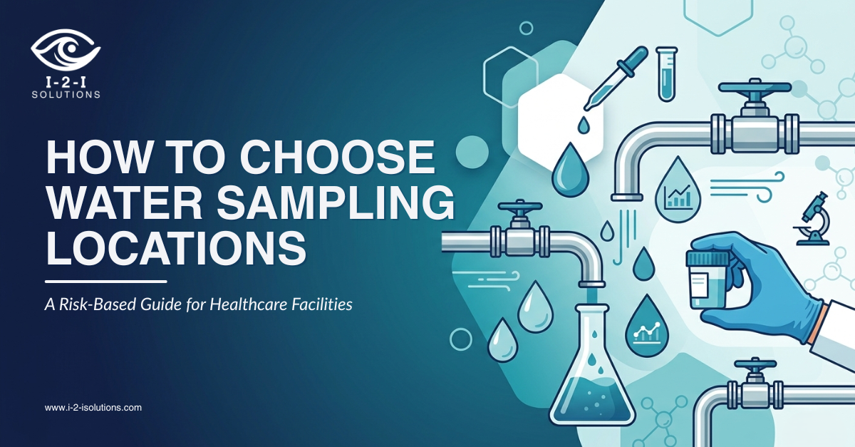 Risk-based water sampling locations across a healthcare facility building water system