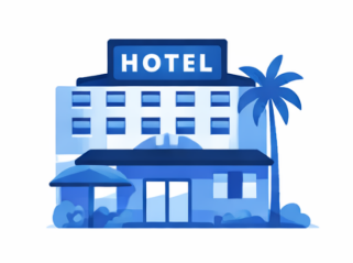 Hotel and hospitality environment icon