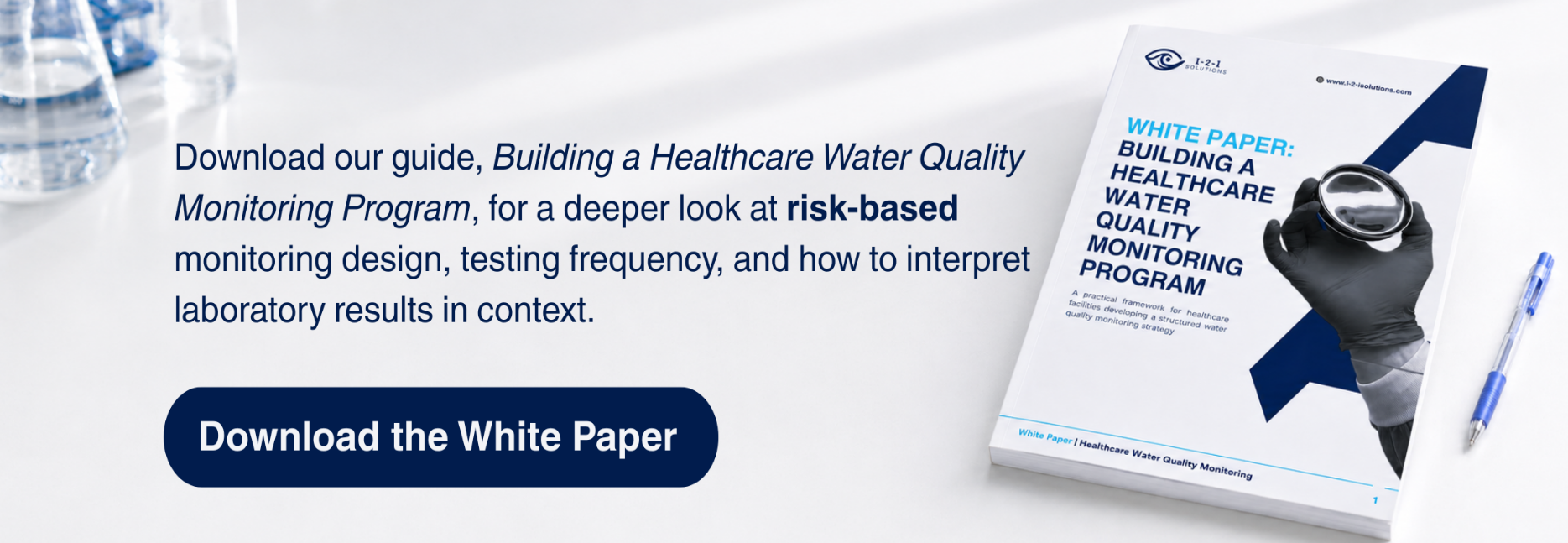 Cover of the Building a Healthcare Water Quality Monitoring Program white paper